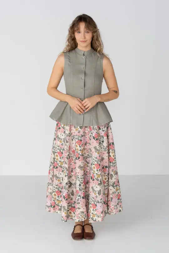 Wrap – Full-Circle Maxi Linen Skirt