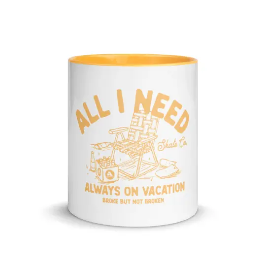 Vacation Mug with Color Inside