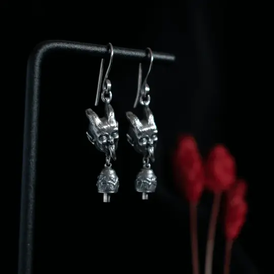Krampus with Bell Earrings (MTO)
