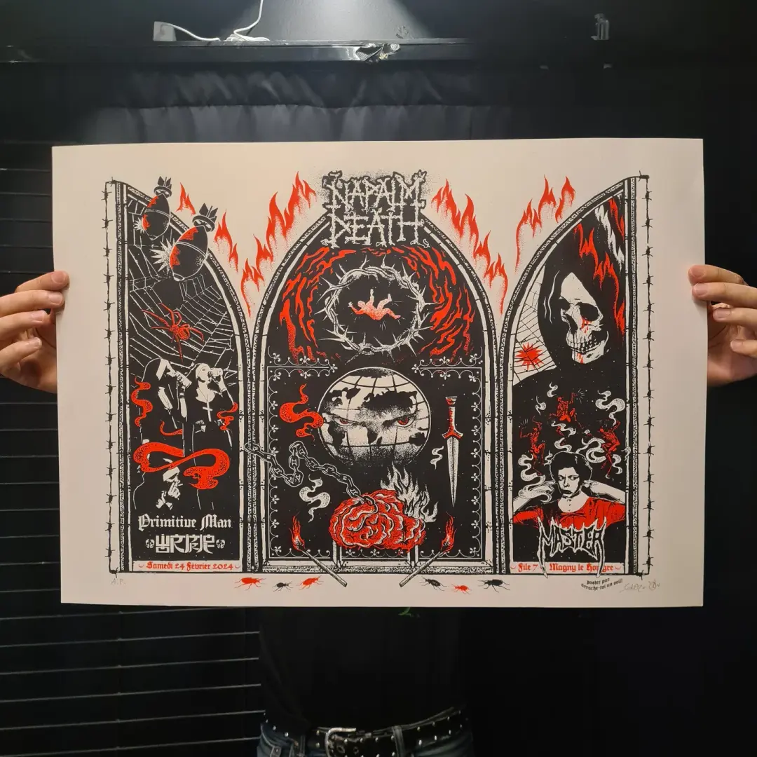 NAPALM DEATH (gigposter 2024)