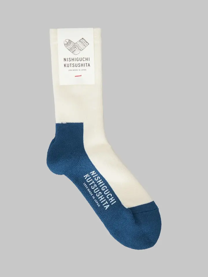 Nishiguchi Kutsushita Wool Pile Walk Socks Ivory