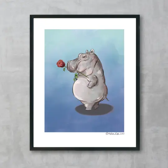 Sexy Hippo Fine Art Print