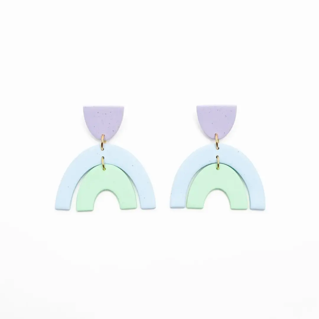 Cool Tone Rainbow Earrings