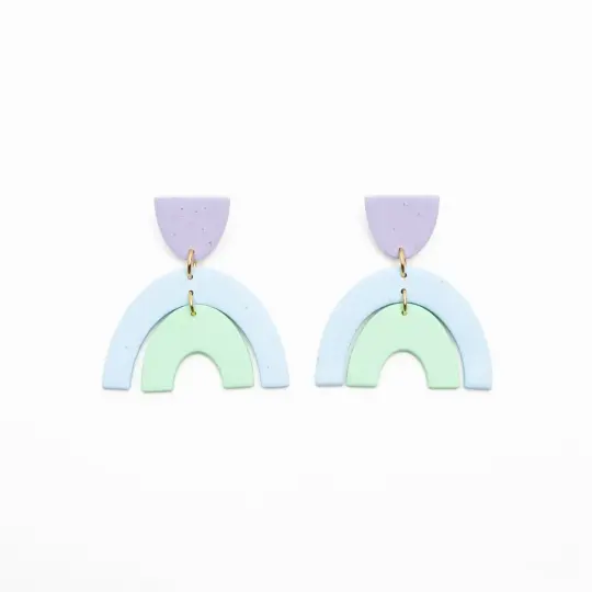 Cool Tone Rainbow Earrings
