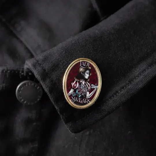 Lady Swears Enamel Pin