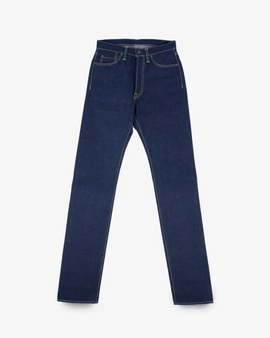 21/23oz Ultra Heavy Raw Selvedge Denim Relaxed Tapered Cut Jeans - Indigo