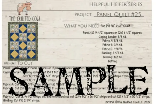 Helpful Heifer Panel Quilt #25