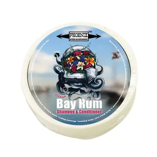 Clásico Bay Rum Conditioning Shampoo Puck | A Phoenix Shaving Classic!