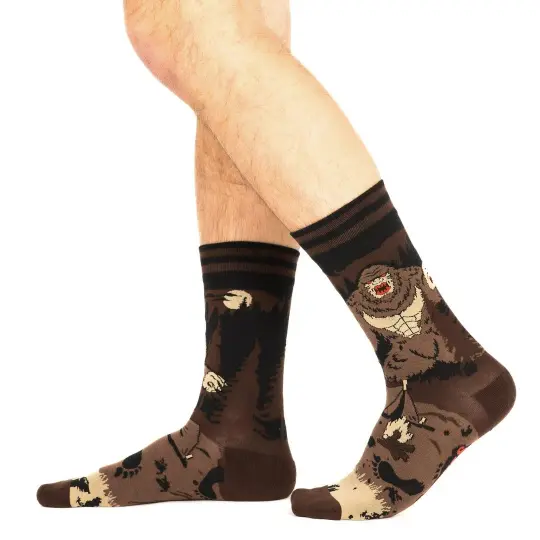 Bigfoot Crew Socks - Cryptid Gothic Socks - Alternative Fashion Accessory
