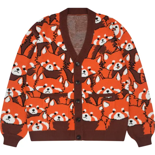 Left on Red Panda Cardigan