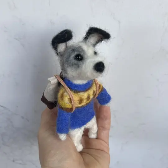 Terrier Dog  - Needle Felt Sculpture