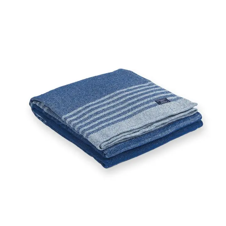 Linear Stripe Throw - Blue