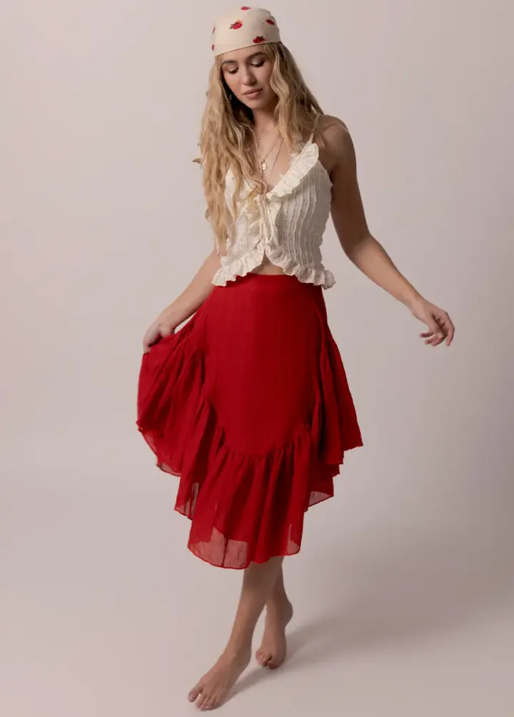Candy Skirt in Crimson