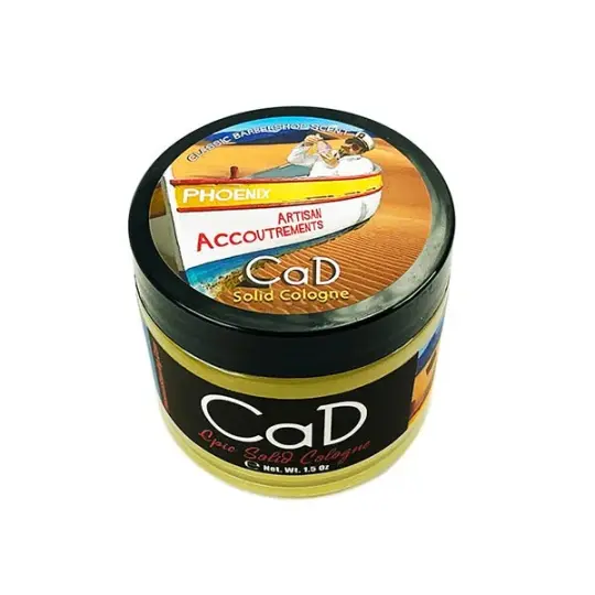 CaD Solid Cologne | Contains Prickly Pear Oil | Classic Barbershop Scent!