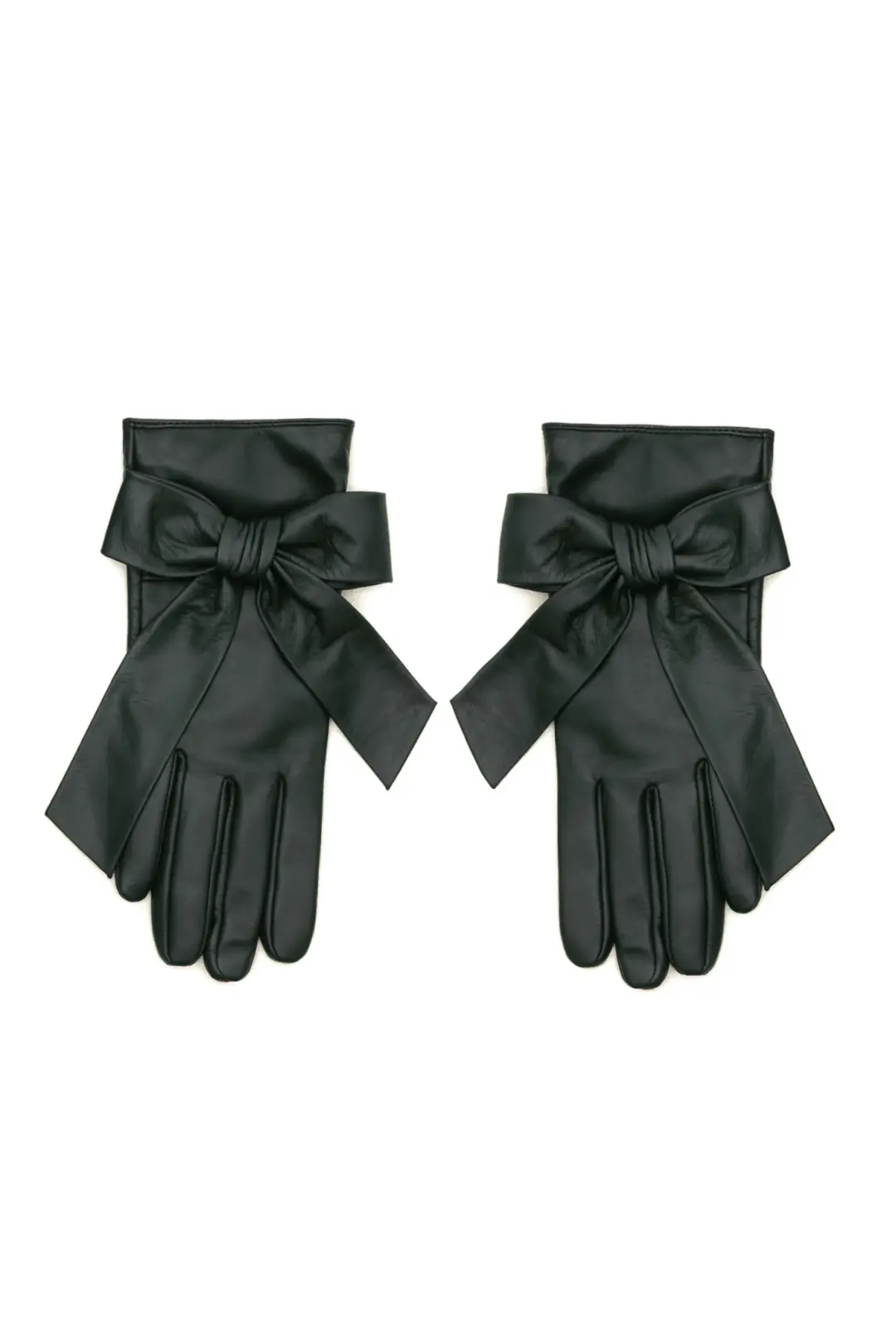 Deep Teal Leather Gloves with Cashmere Lining