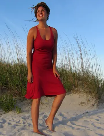 Racerback Built In Bra Tank Simplicity Short Dress