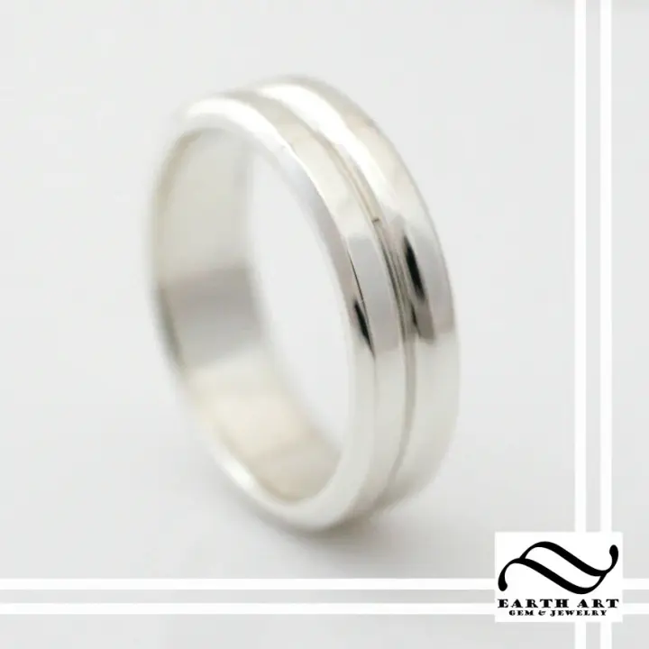 Double Band style Wedding Band - 14k gold white, yellow or rose