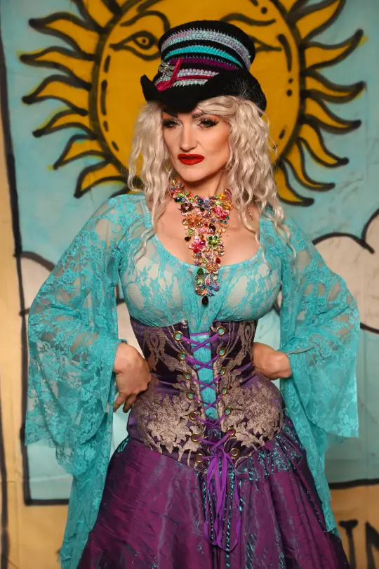 Restock! Wench Underbust Corset in Royalty Damask - THE HEXES, HEMS & HYSTERIA COLLECTION
