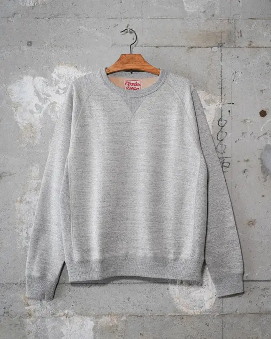 Crewneck - Fleeced Foxfibre® - Heather Grey