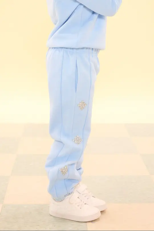 Mini Casey Jogger Sweatpants in Light Blue