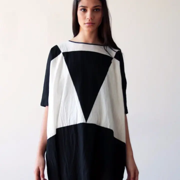 Triangle Dress in Cream