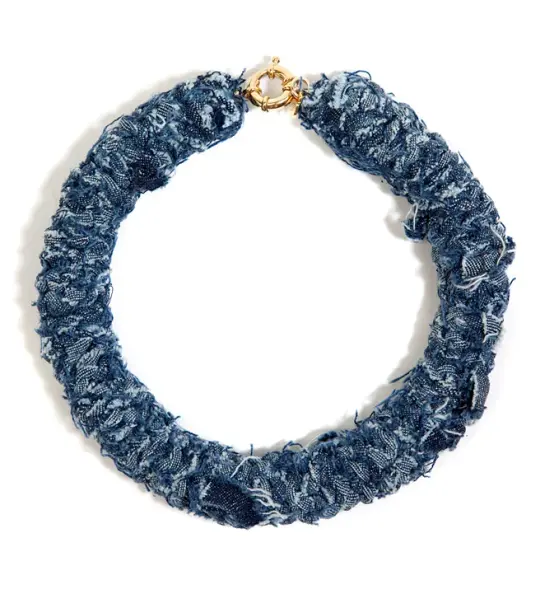 REworked Dark Denim Thick Neckpiece - SPECIAL ORDER