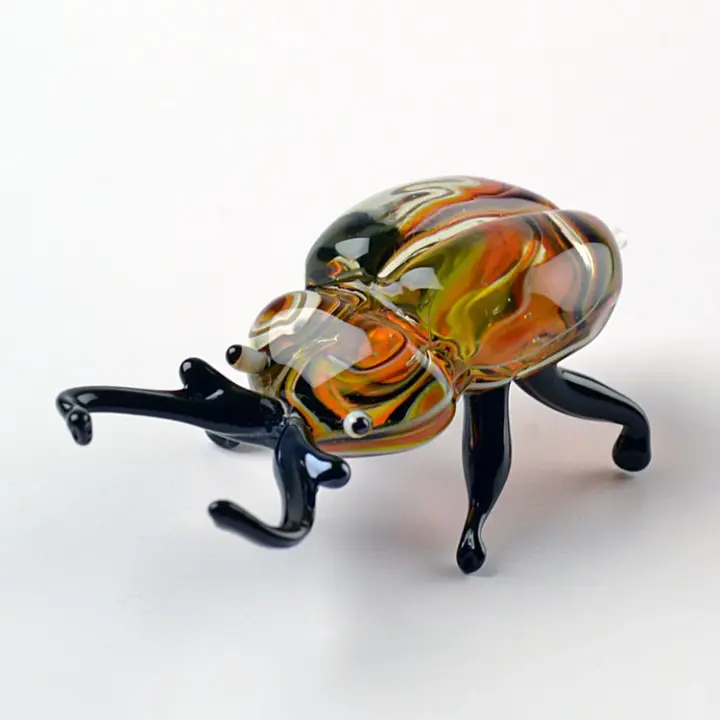 Beautiful Beetle Glass Figurine