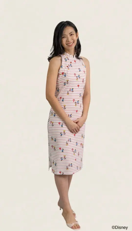 Ladies Sofia Cheongsam - Firecracker Mickey