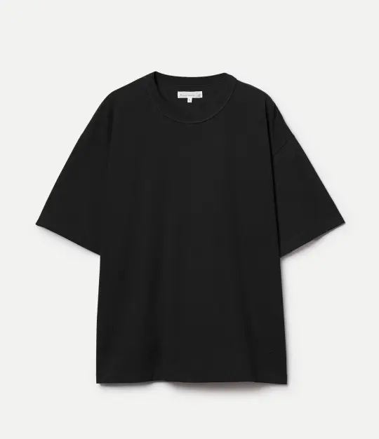 Sturdy Boxy Fit Giza Cotton-Hemp T-Shirt