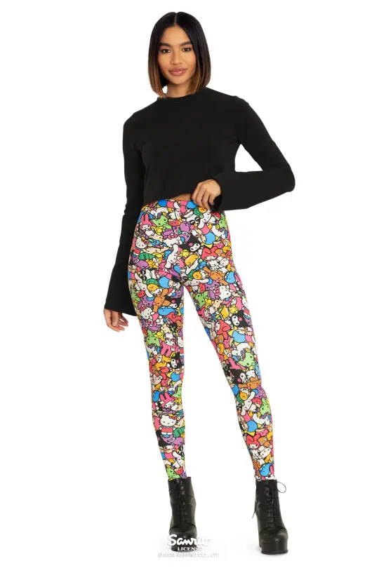 Sanrio All Stars High Waisted Matte Finish Leggings