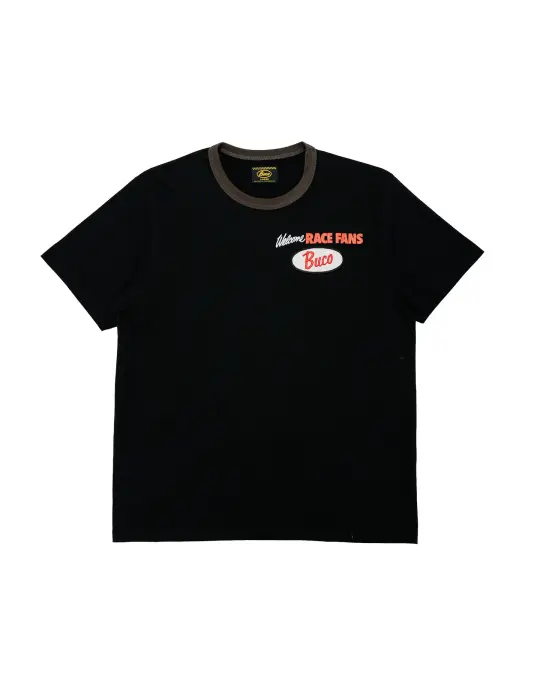 The Real McCoy's BC26004 Buco Tee / Welcome Racing Fans! Black/Charcoal