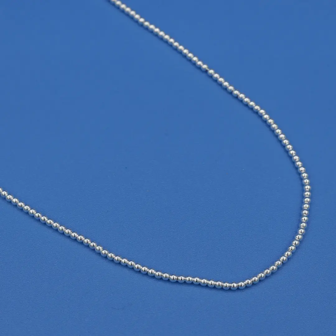 Sterling Silver Essential Beaded Chain Necklace