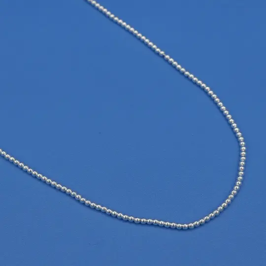 Sterling Silver Essential Beaded Chain Necklace