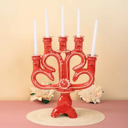 Corazón Luminar 5-Candle Candelabra