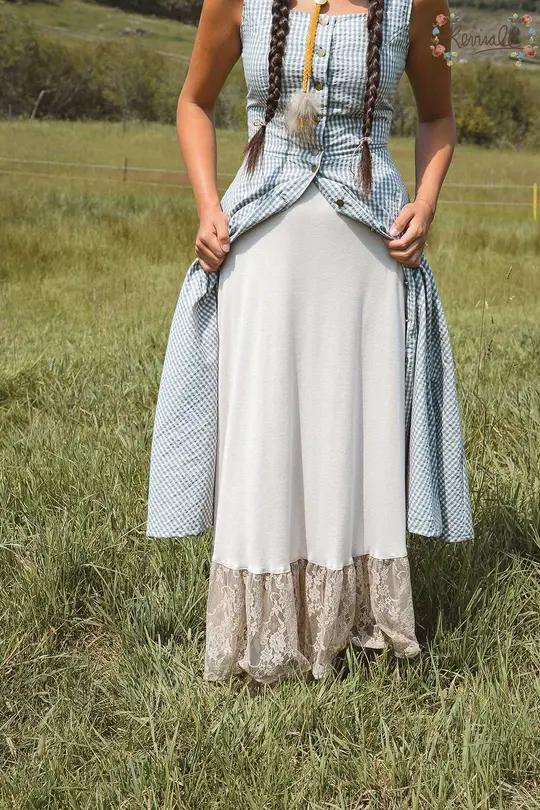 Vintage-Style Cotton Petticoat in Oat