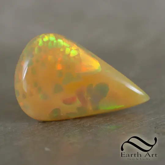 9 carat Honeycomb Ethiopian opal Pear Cabochon