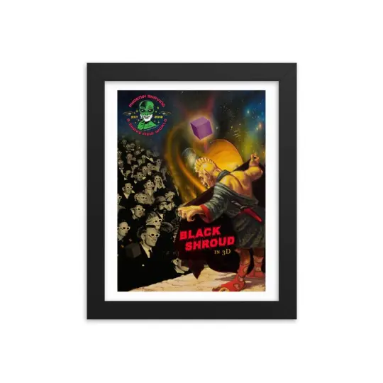 Black Shroud (in 3d) Framed Print | Available in Multiple Sizes!