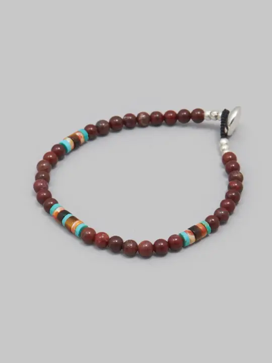 Mikia 4mm Stone Bracelet Poppy Jasper