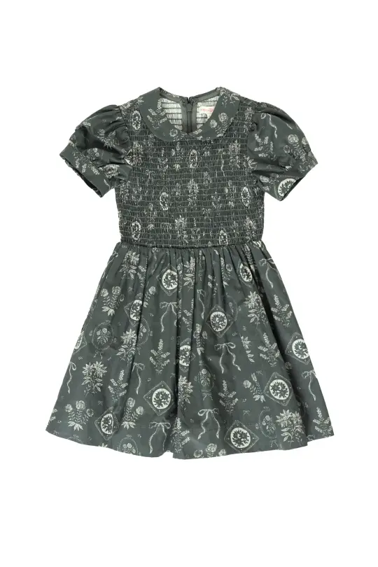 Mini Keegan Dress in Green Vintage Bouquet