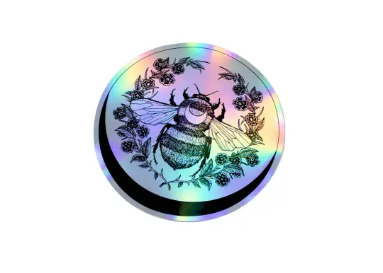 Bee and Crescent Sticker