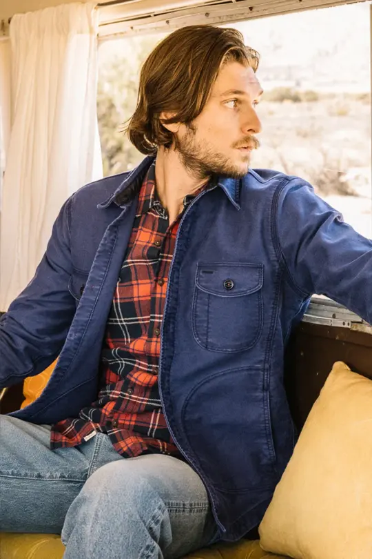 The Anvil Moleskin- Weathered Navy
