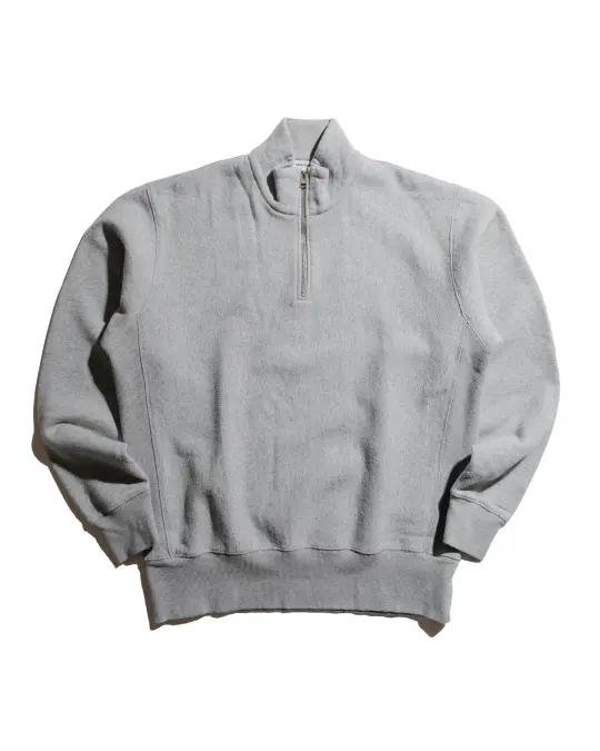 Norse Projects Ketel Relaxed Cotton Wool Half Zip Sweatshirt Grey Melange