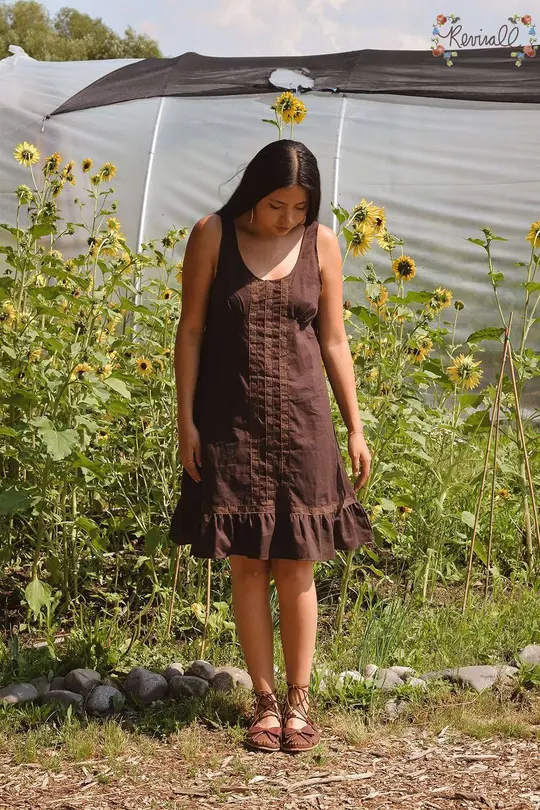 Cotton Lake Dress in Sandalwood
