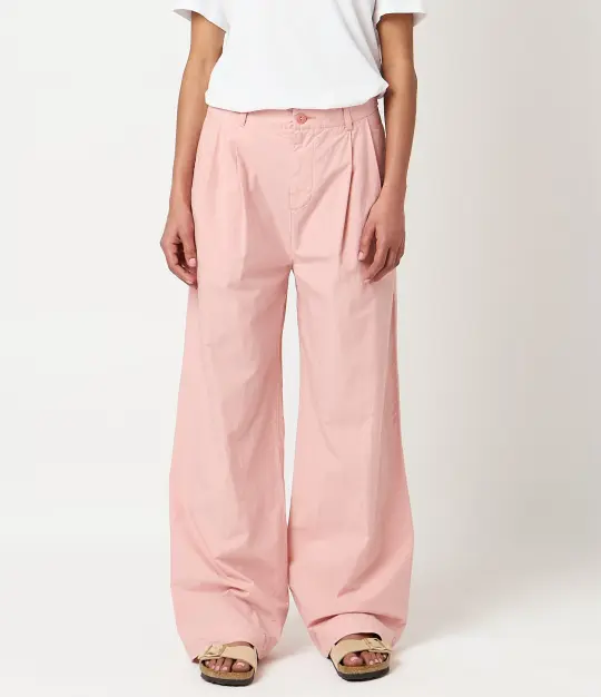 Marlene Style Pleated Cotton Poplin Women's Pants