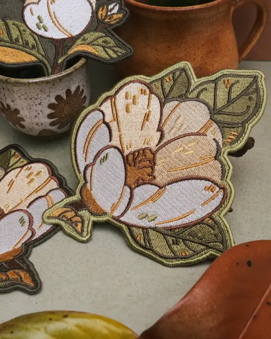 [IRON-ON EMBROIDERED PATCHES] Magnolia - Spring Green Variant