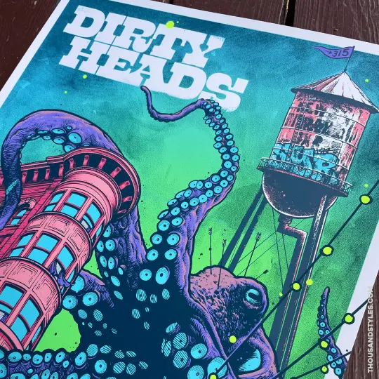 Official Dirty Heads Gig Poster - 7.19.26 show - Syracuse, NY