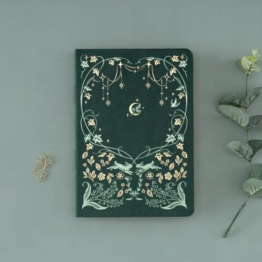 Tsuki ‘Luminous Garden’ Limited Edition Kraft Paper Bullet Journal in A5 ☾