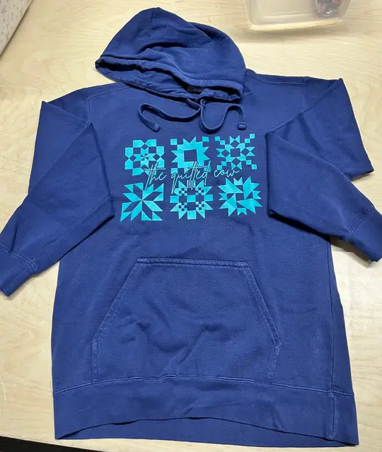 Quilted Cow Block Hoodie