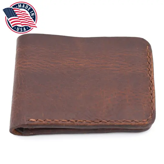 Bi-Fold Wallet (Brown Threading)