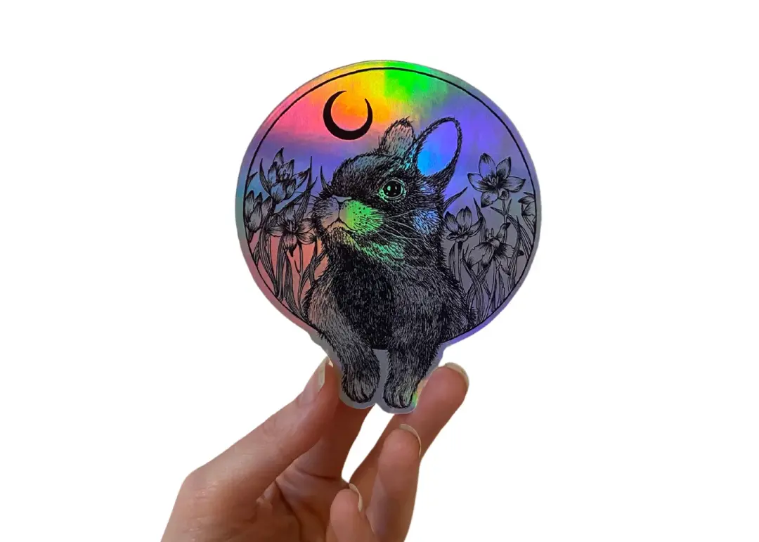 Rabbit and Moon Sticker